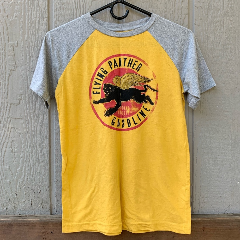 Vintage `flying panther gasoline’ 90s retro tshirt